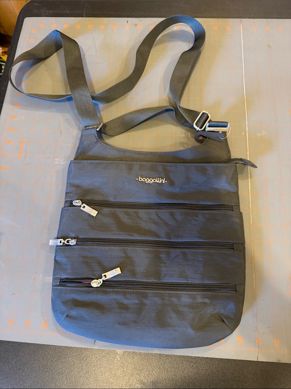Baggallini Black Lightweight Crossbody Organizer